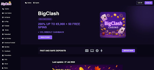 BigClash online casino New Zealand – innovative real money play